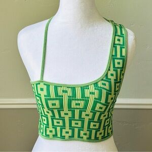Zara Asymmetrical Tank Top - Women - XS - Green - One Shoulder